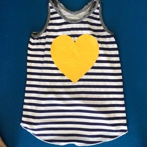 ChaSer  racer back girls tank w/ big heart